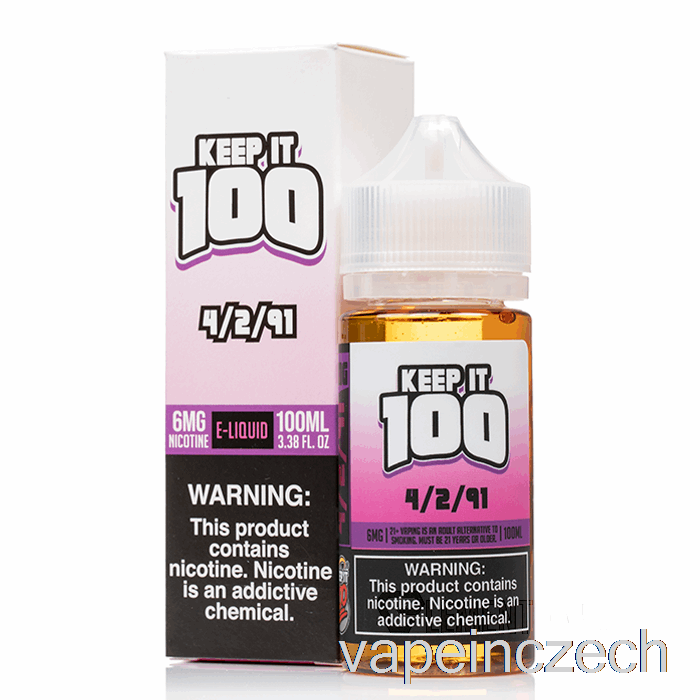 4/2/91 - Keep It 100 E-liquid - 100 Ml 0mg Vape Pero